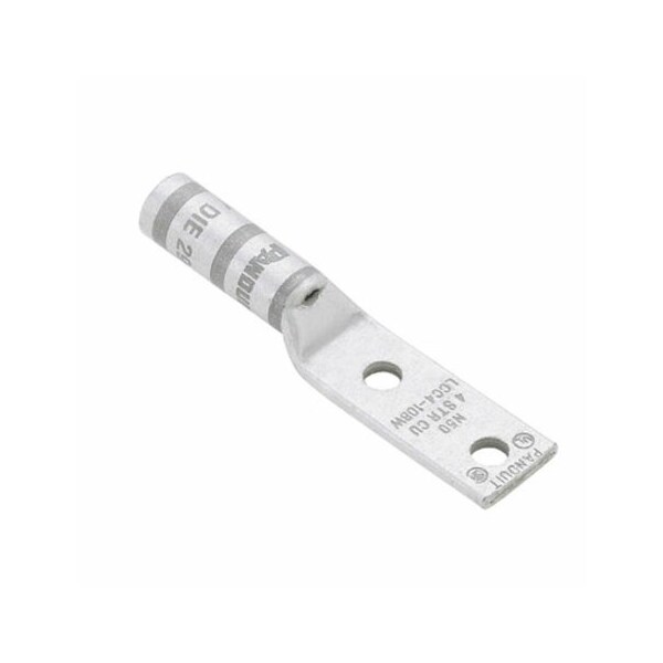 Panduit Two-Hole Compression Lug, 650 kcmil Max, 1 to 2 in Stud, Long Barrel, Copper, Black LCCX650-12-6 - main